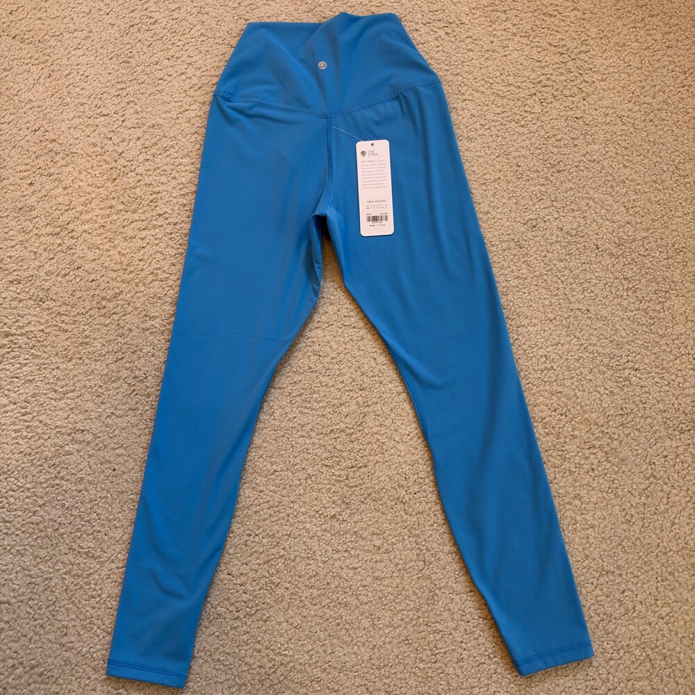 CRZ YOGA Blue Yoga Leggings Size XS High Waist Stretch